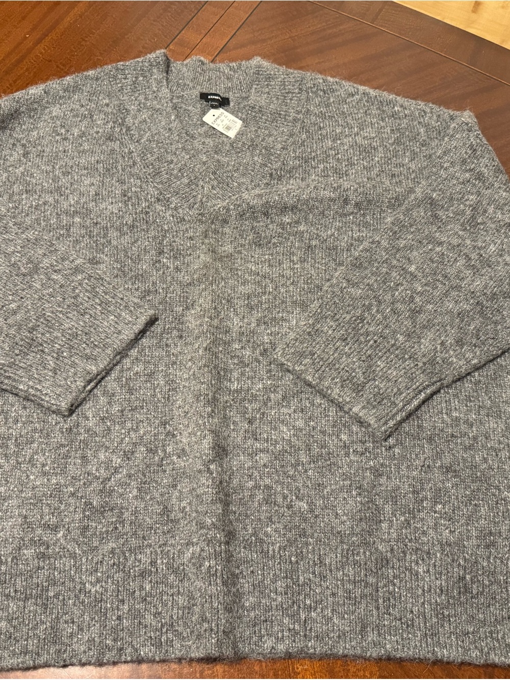 Women's V-Neck Gray Sweater